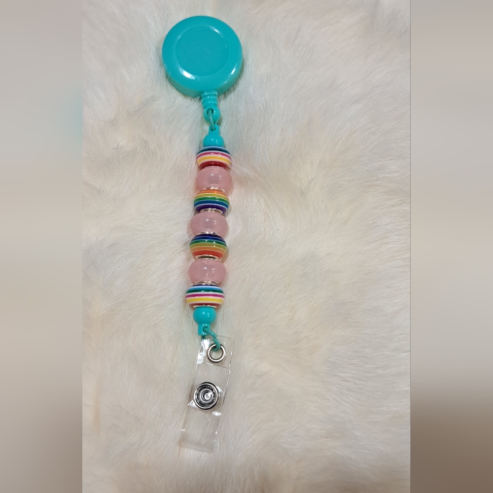 🩵 B4BB “Rainbow Renewal” Badge Reel – Teal, Pastel Pink & Unity Stripes